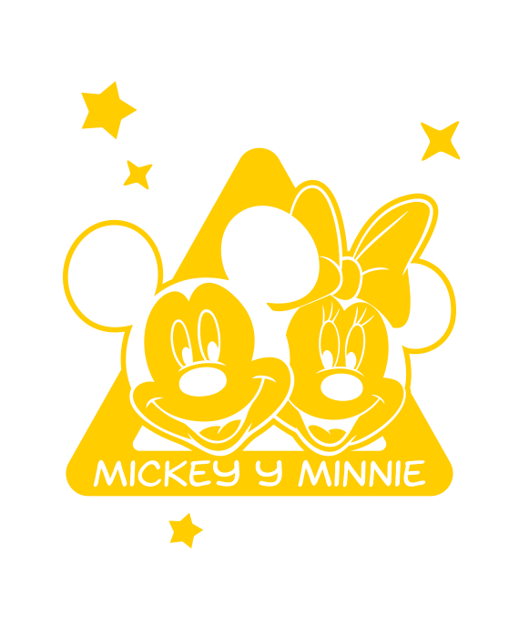 Bebé a Bordo Mickey y Minnie Mouse – Personalizado – adhesivosNatos