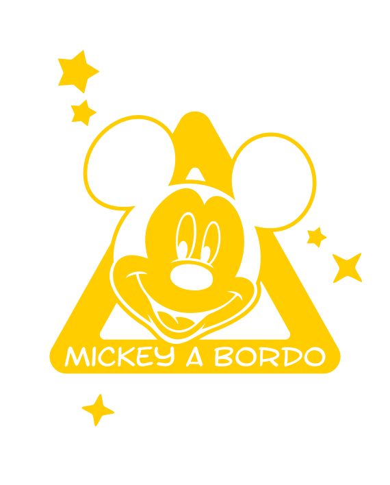 Bebé a Bordo Mickey Mouse - Personalizado