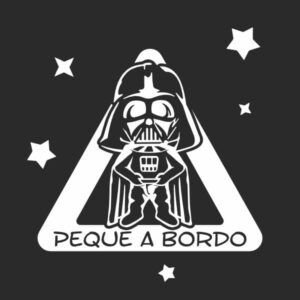 pegatina bebe a bordo darth vader star wars personalizable