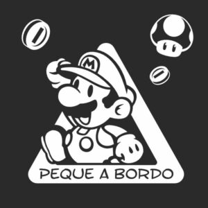 bebe a bordo mario bros baby pegatina vinilo