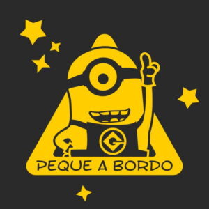 pegatina bebe a bordo minions vinilo personalizable