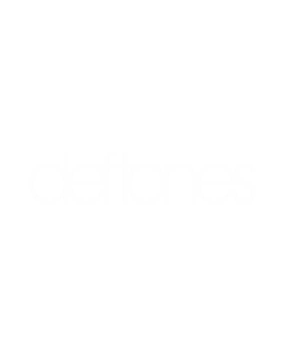 pegatina deftones logo letras white pony