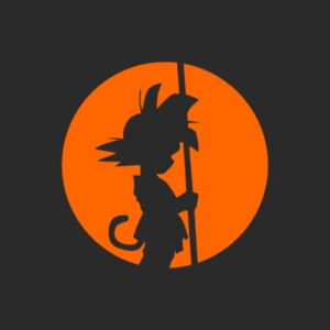 pegatina goku pensativo dragon ball vinilo corte