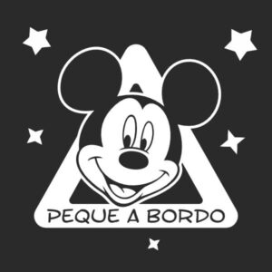 bebe a bordo mickey mouse pegatina vinilo personalizada