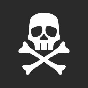 pegatina capitan harlock calavera pirata