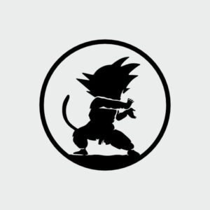 pegatina dragon ball goku kame hame silueta vinilo