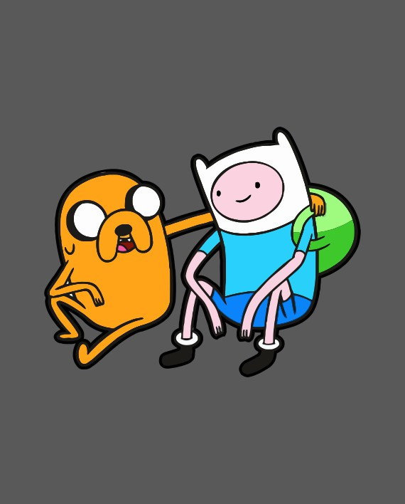 Pegatina Finn y Jake – Hora de Aventuras – adhesivosNatos
