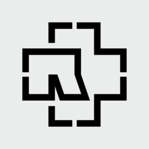pegatina rammstein logo r cruz vinilo corte personalizado
