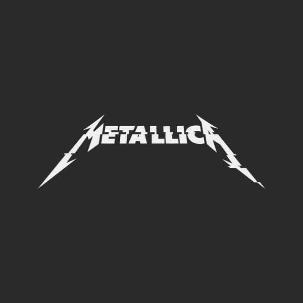 pegatina metallica logo letras nuevo vinilo corte