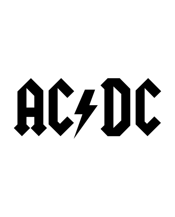 Pegatina AC/DC Logo Macizo – adhesivosNatos